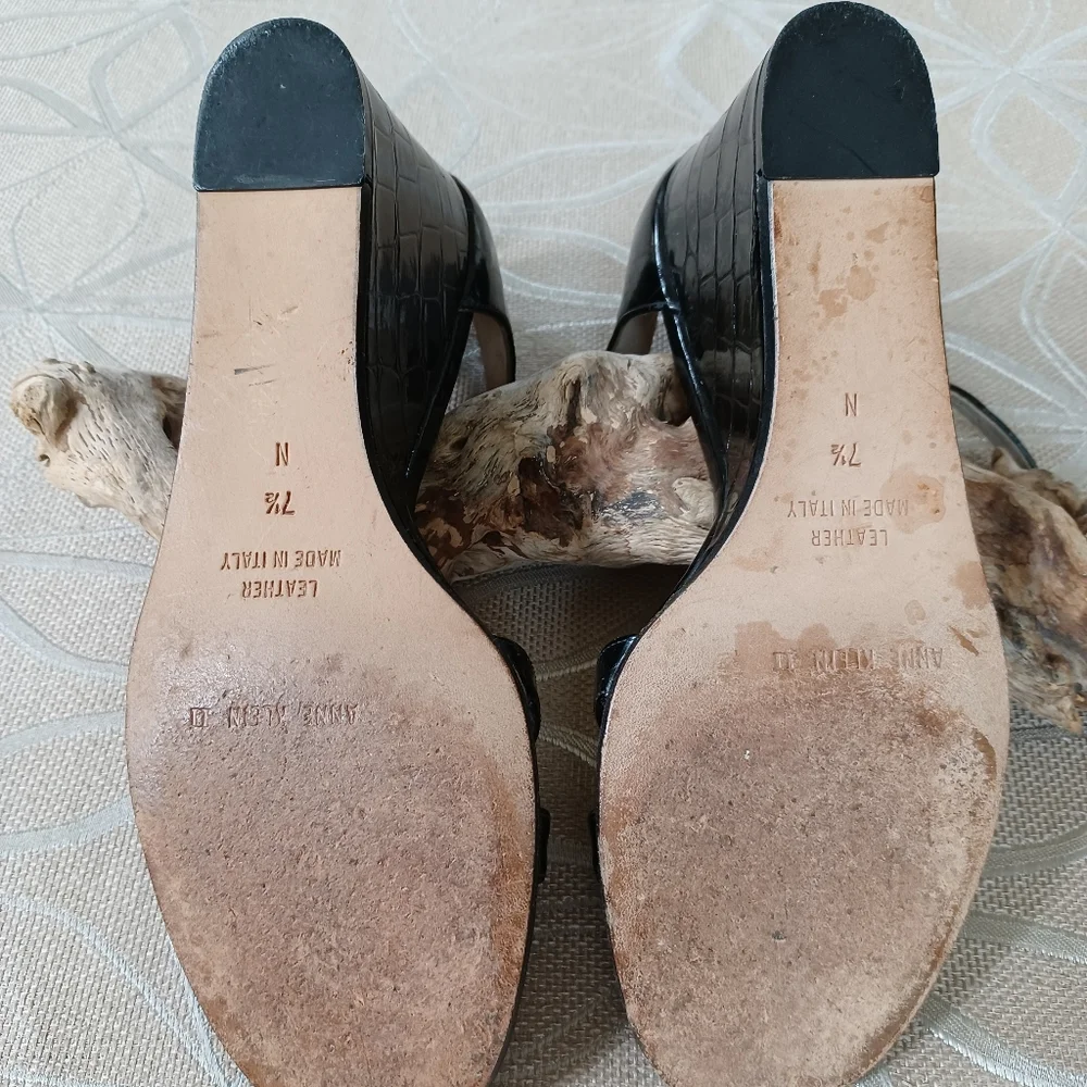 Anne Klein Leather Wedges